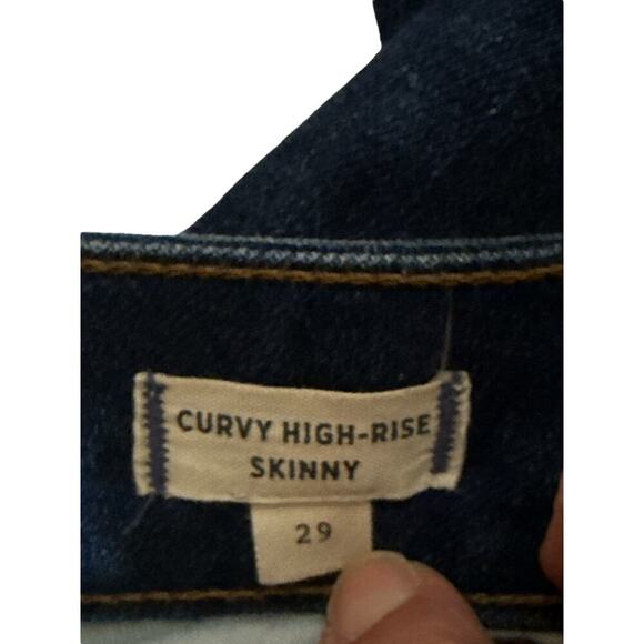 Madewell Women's Curvy High-Rise Skinny Jeans High Waisted Denim Size 29 Blue - Picture 11 of 12